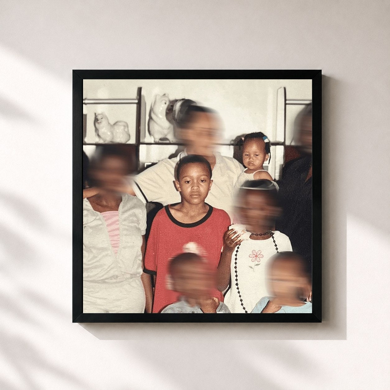 #noir Tableau carré de l'album Clean Sheets, dirty walls de Cleffy, cadre noir 32x32 cm