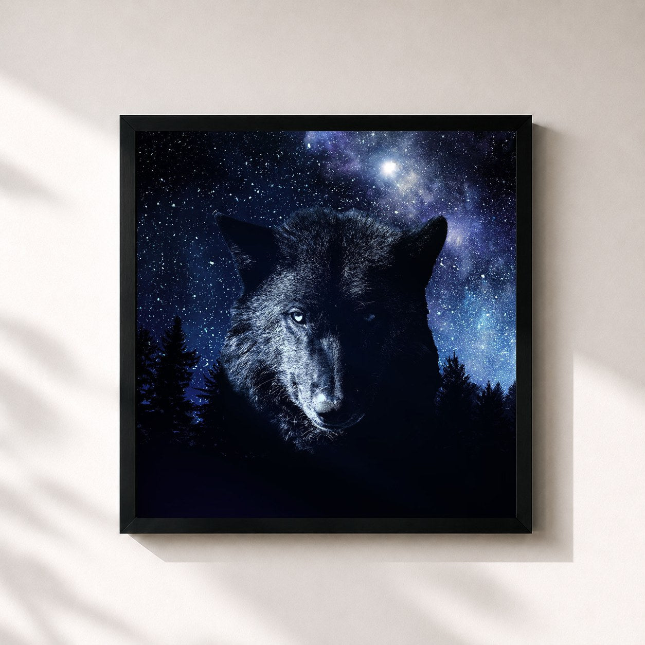 #noir Tableau carré de l'album Ultraviolett de Metrickz, cadre noir 32x32 cm