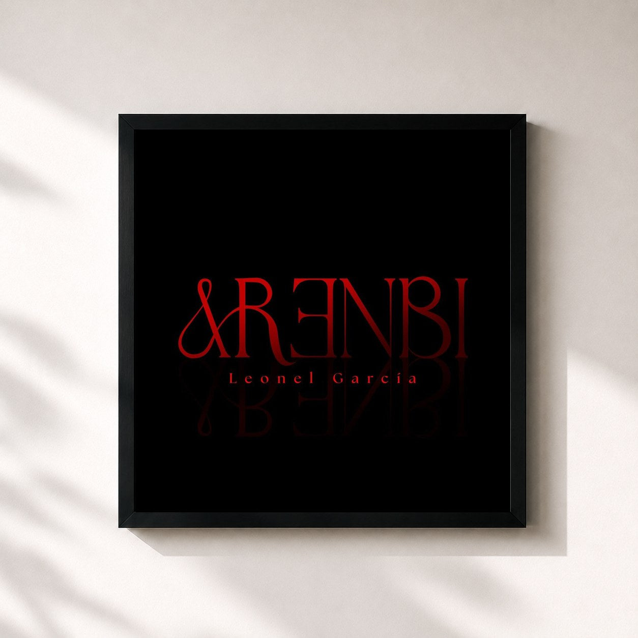 #noir Tableau carré de l'album ARENBI de Leonel Garcia, cadre noir 32x32 cm