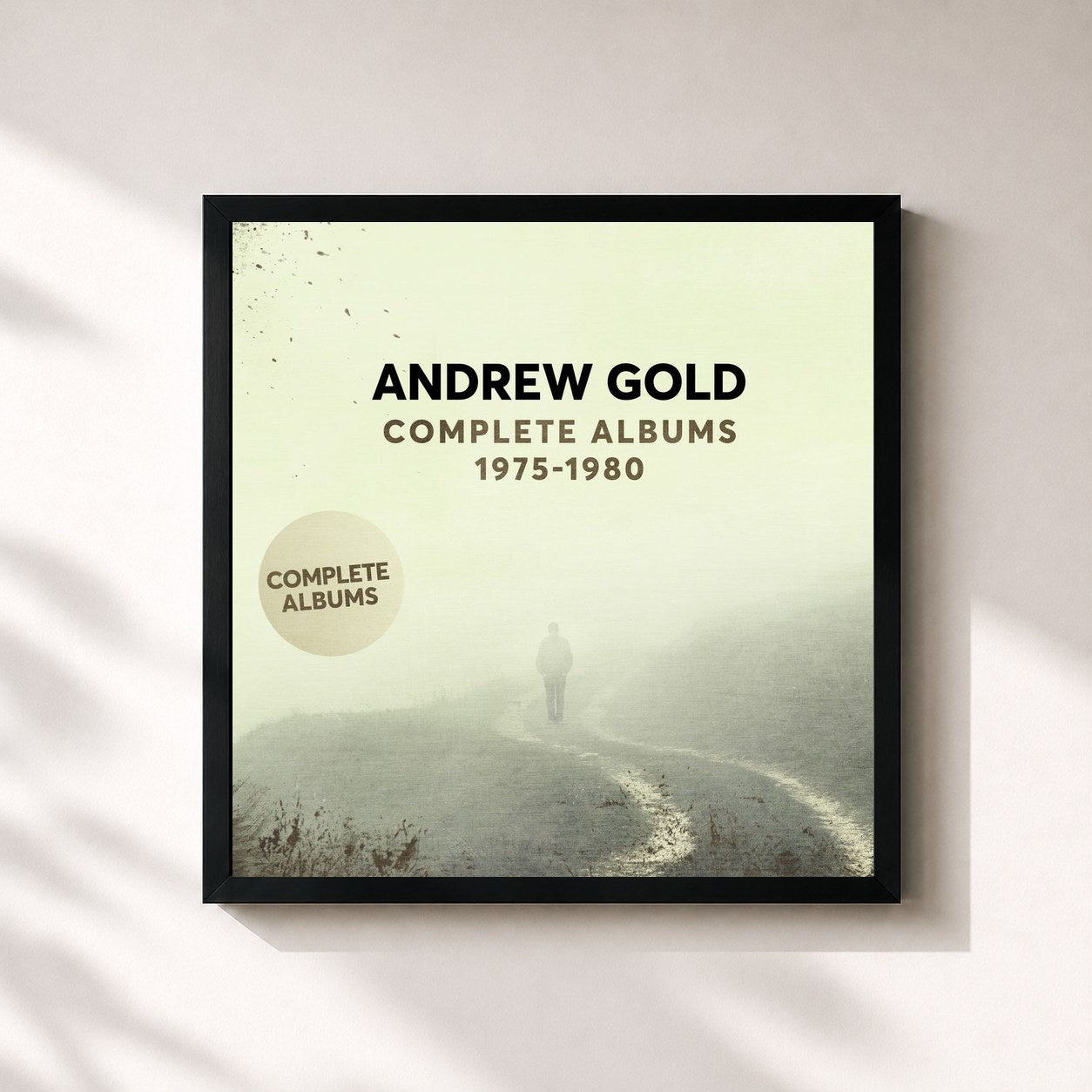 #noir Tableau carré de l'album Complete Albums 1975-1980 de Andrew Gold, cadre noir 32x32 cm