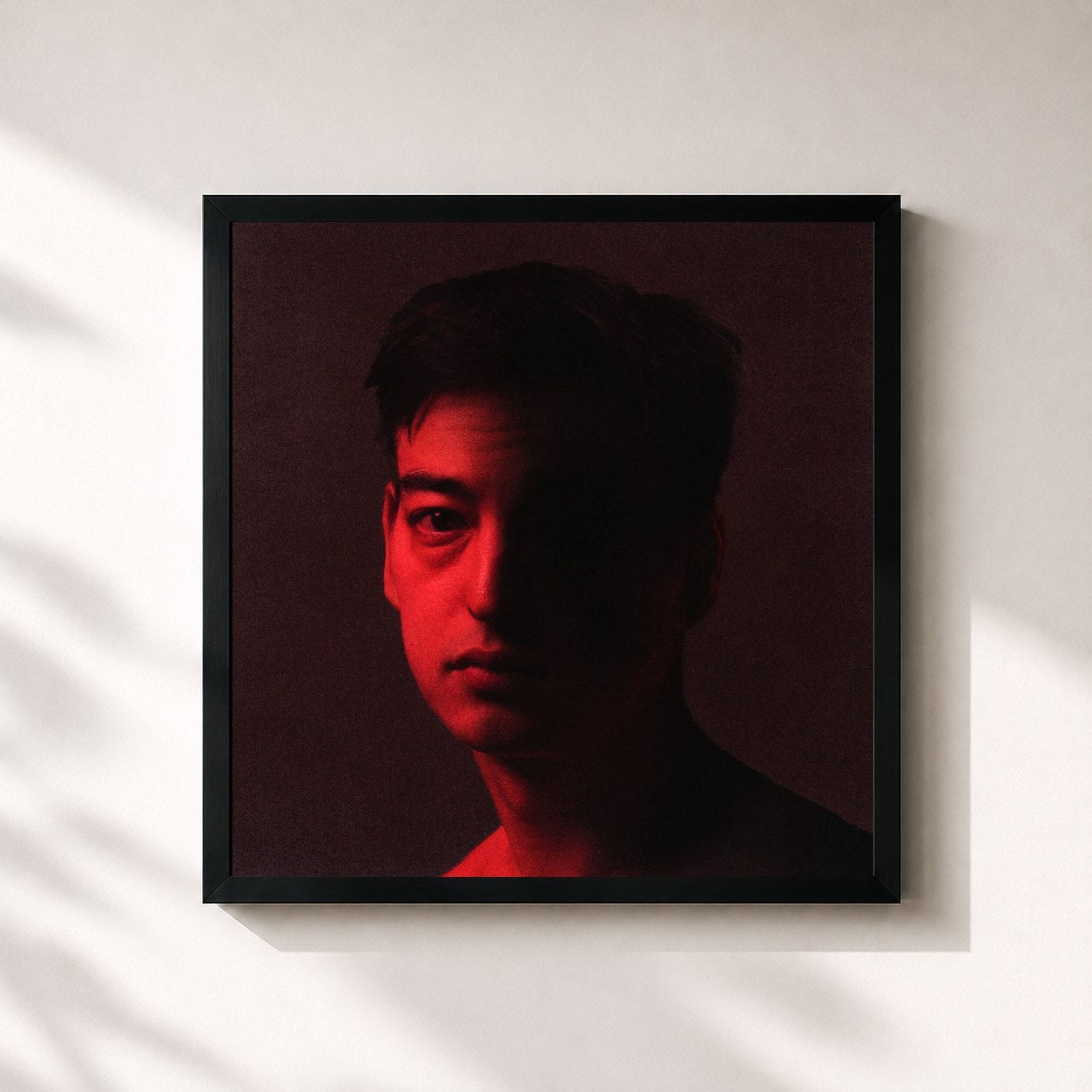 #noir Tableau carré de l'album Nectar de Joji, cadre noir 32x32 cm
