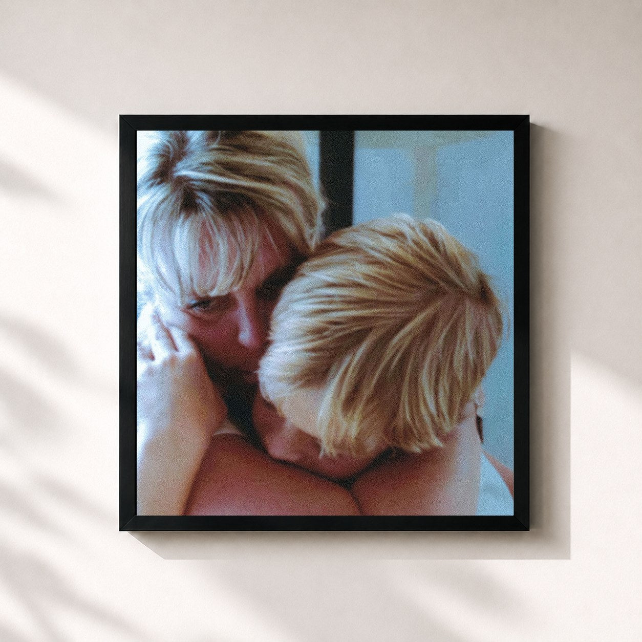 #noir Tableau carré de l'album Ma' de BLANCO, cadre noir 32x32 cm