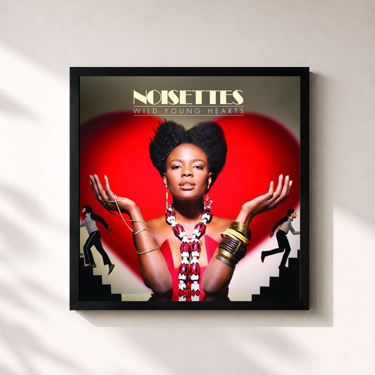 #noir Tableau carré de l'album Wild Young Hearts (Digital version) de Noisettes, cadre noir 32x32 cm