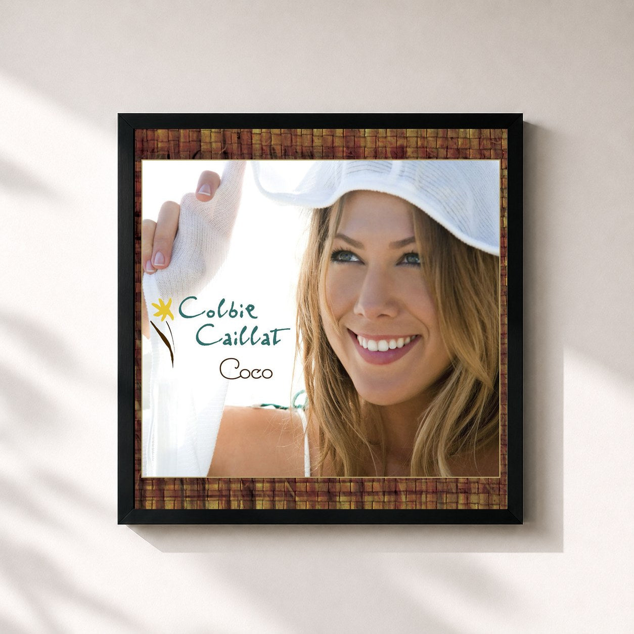 #noir Tableau carré de l'album Coco de Colbie Caillat, cadre noir 32x32 cm