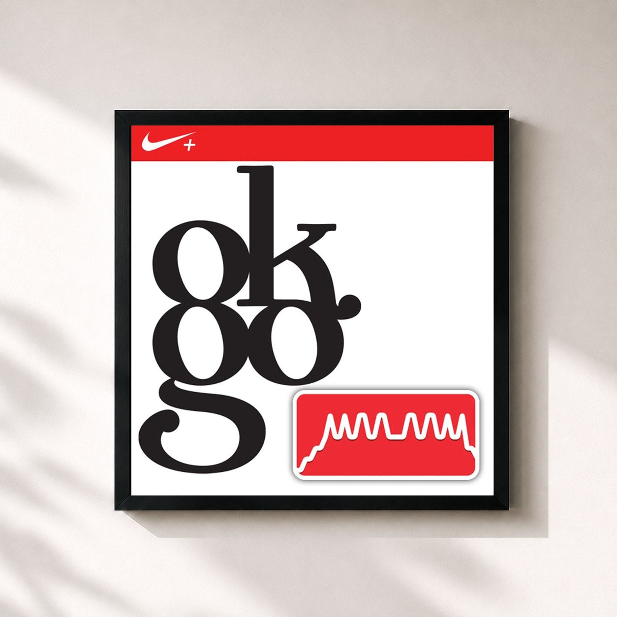 #noir Tableau carré de l'album Master The Treadmill With OK Go de OK Go, cadre noir 32x32 cm