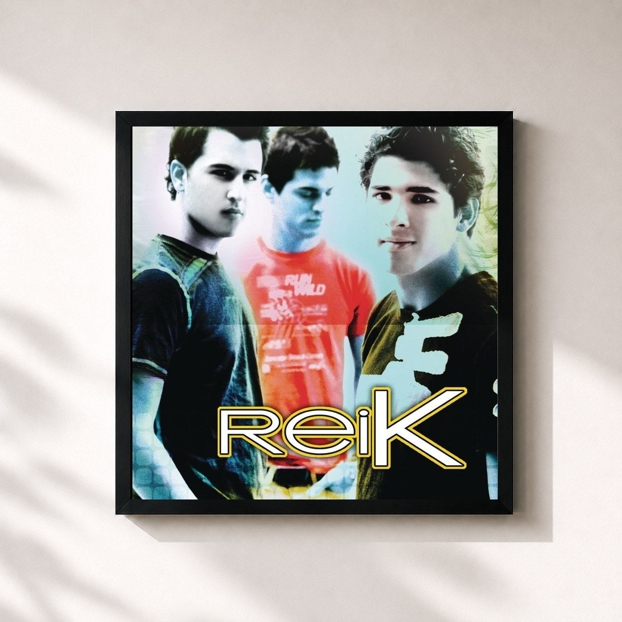 #noir Tableau carré de l'album Reik de Reik, cadre noir 32x32 cm
