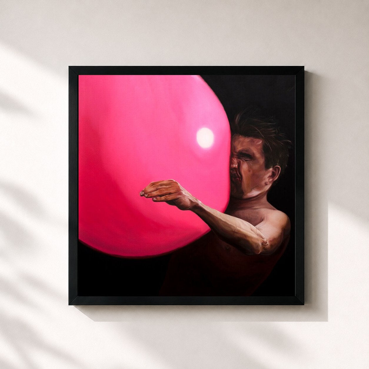 #noir Tableau carré de l'album Ultra Mono de IDLES, cadre noir 32x32 cm