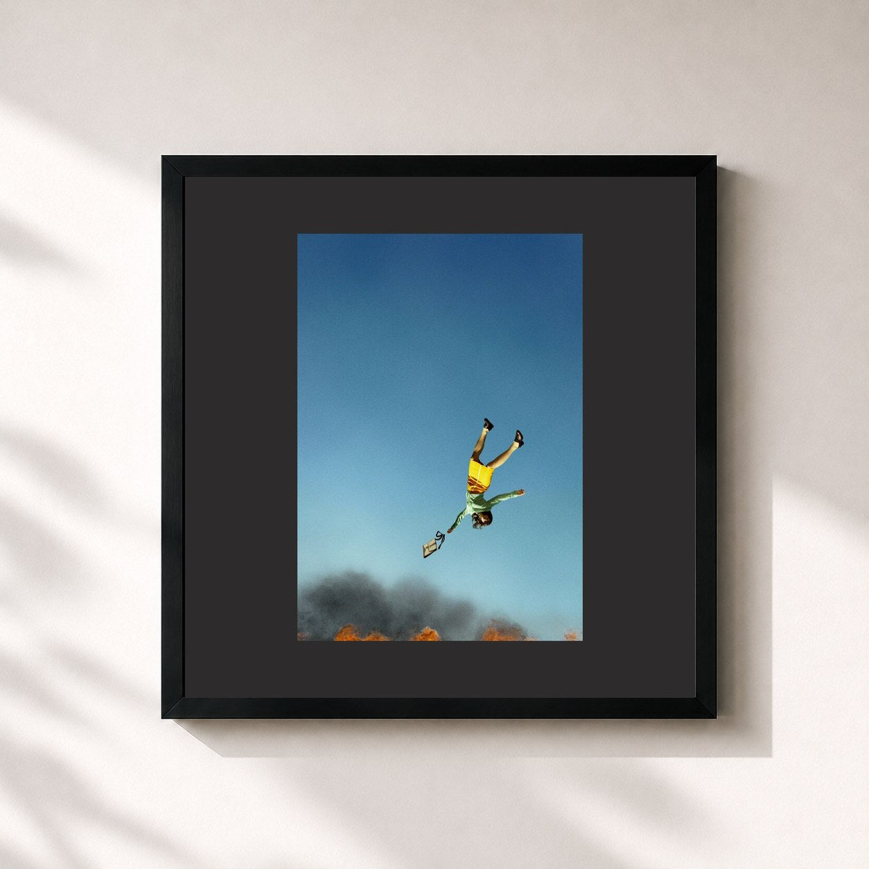 #noir Tableau carré de l'album Cool It Down de Yeah Yeah Yeahs, cadre noir 32x32 cm