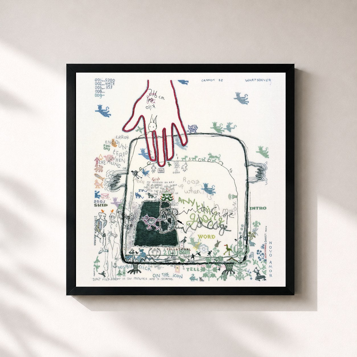 #noir Tableau carré de l'album Cannot Be, Whatsoever de Novo Amor, cadre noir 32x32 cm