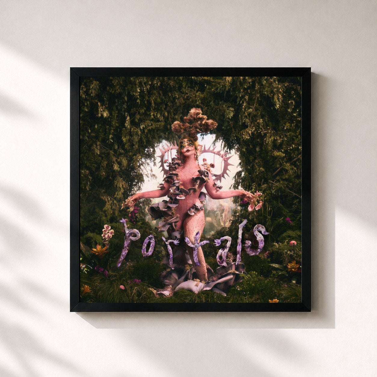 #noir Tableau carré de l'album PORTALS de Melanie Martinez, cadre noir 32x32 cm