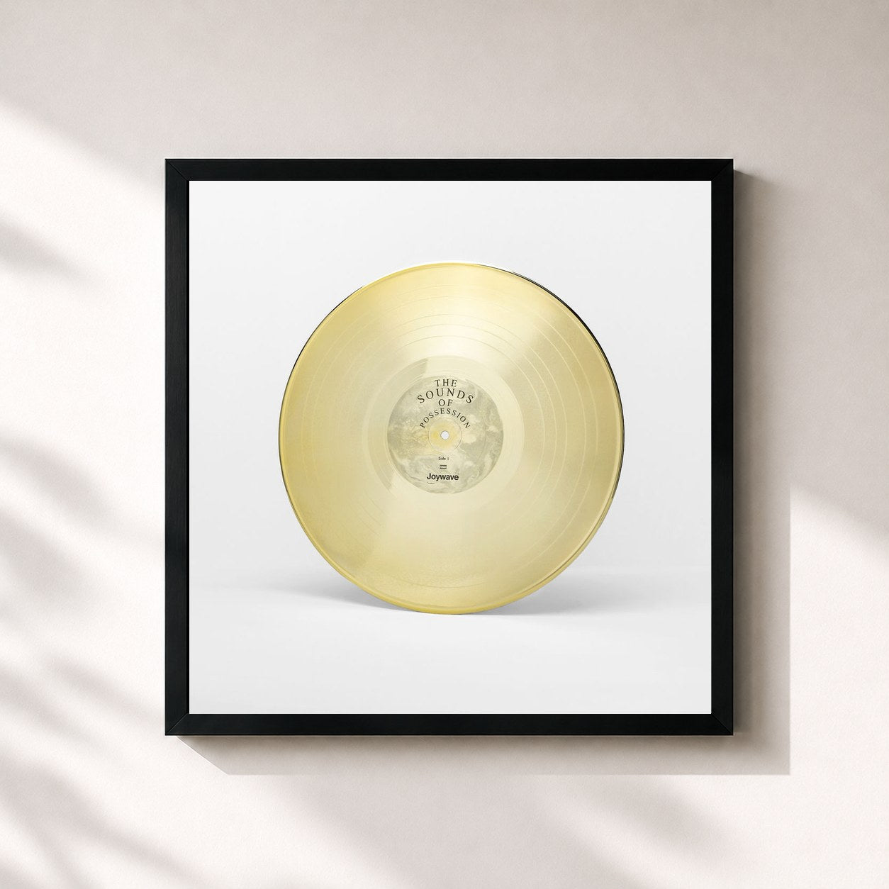 #noir Tableau carré de l'album Possession de Joywave, cadre noir 32x32 cm