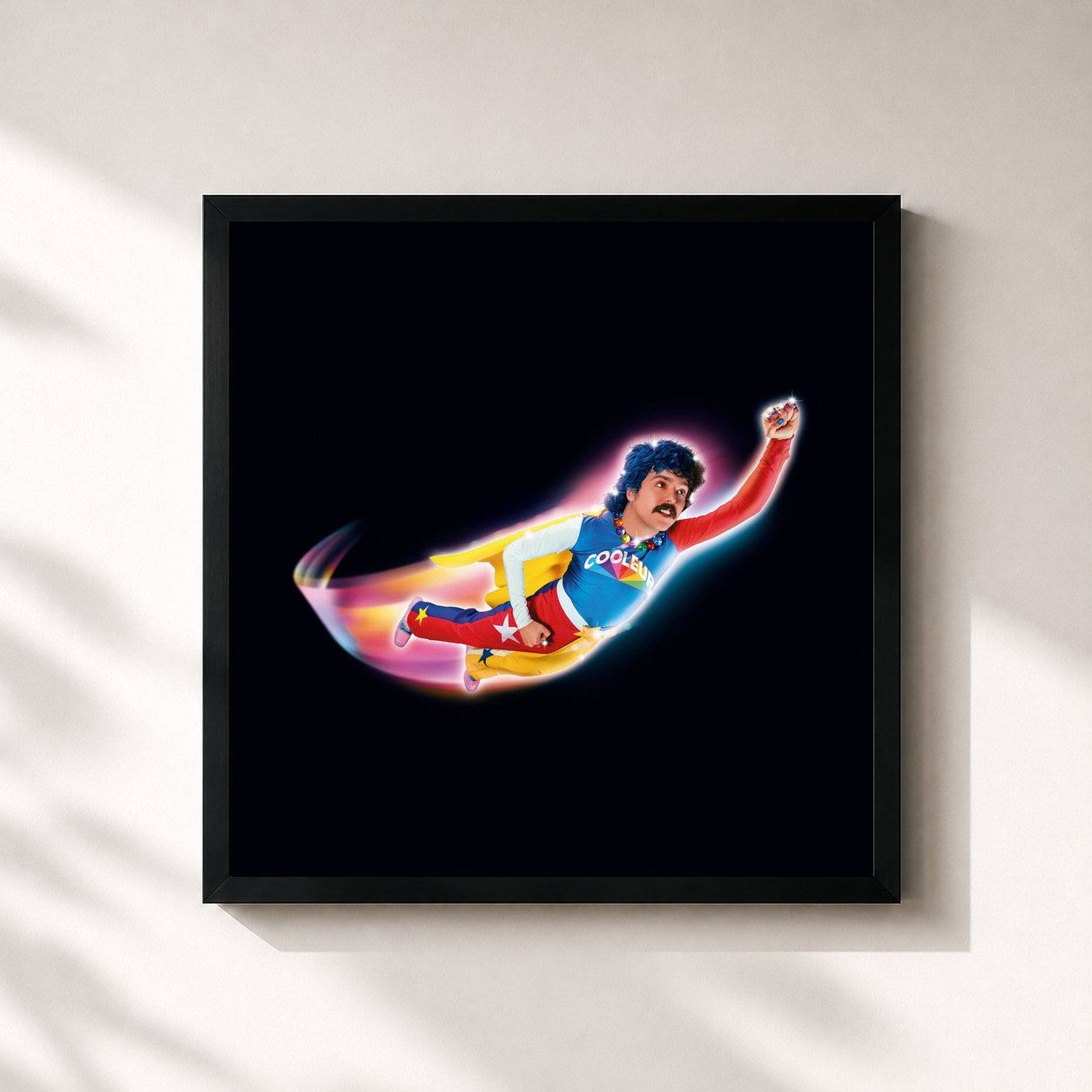 #noir Tableau carré de l'album COOLEUR de Julien Granel, cadre noir 32x32 cm