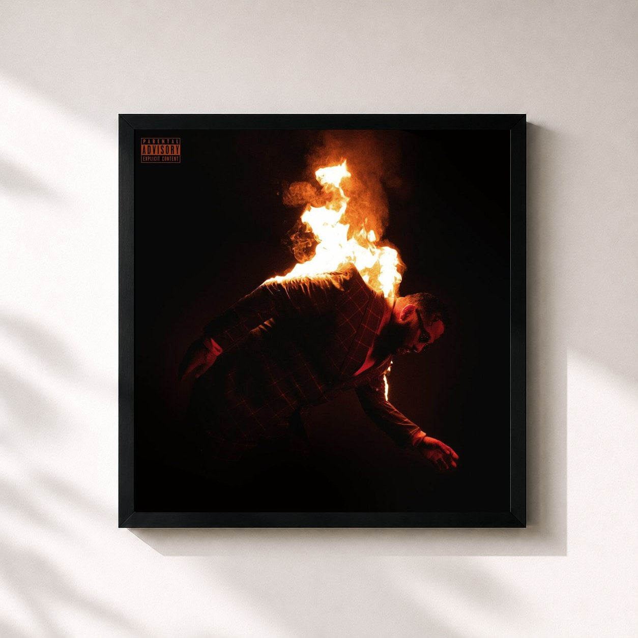 #noir Tableau carré de l'album See You Next Wednesday de Belly, cadre noir 32x32 cm