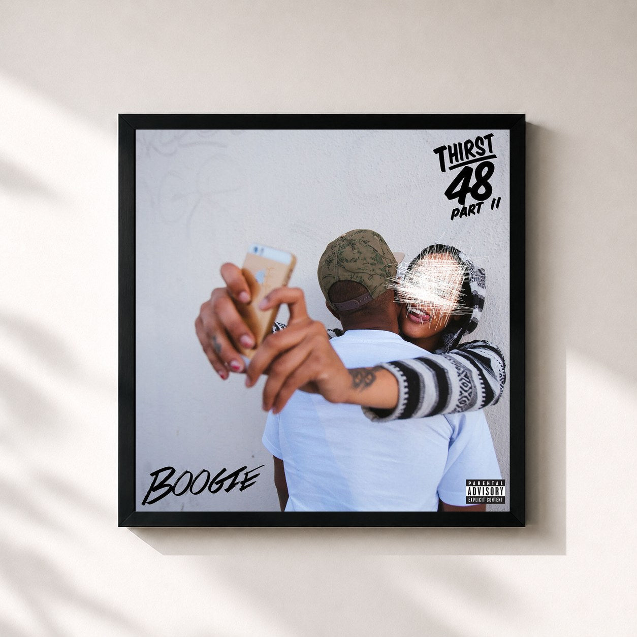 #noir Tableau carré de l'album Thirst 48 Part II de WESTSIDE BOOGIE, cadre noir 32x32 cm