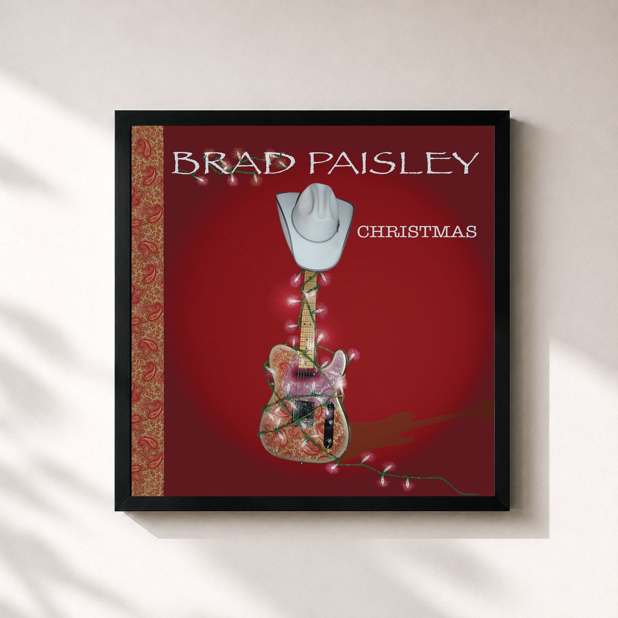 #noir Tableau carré de l'album Brad Paisley Christmas (Deluxe Version) de Brad Paisley, cadre noir 32x32 cm