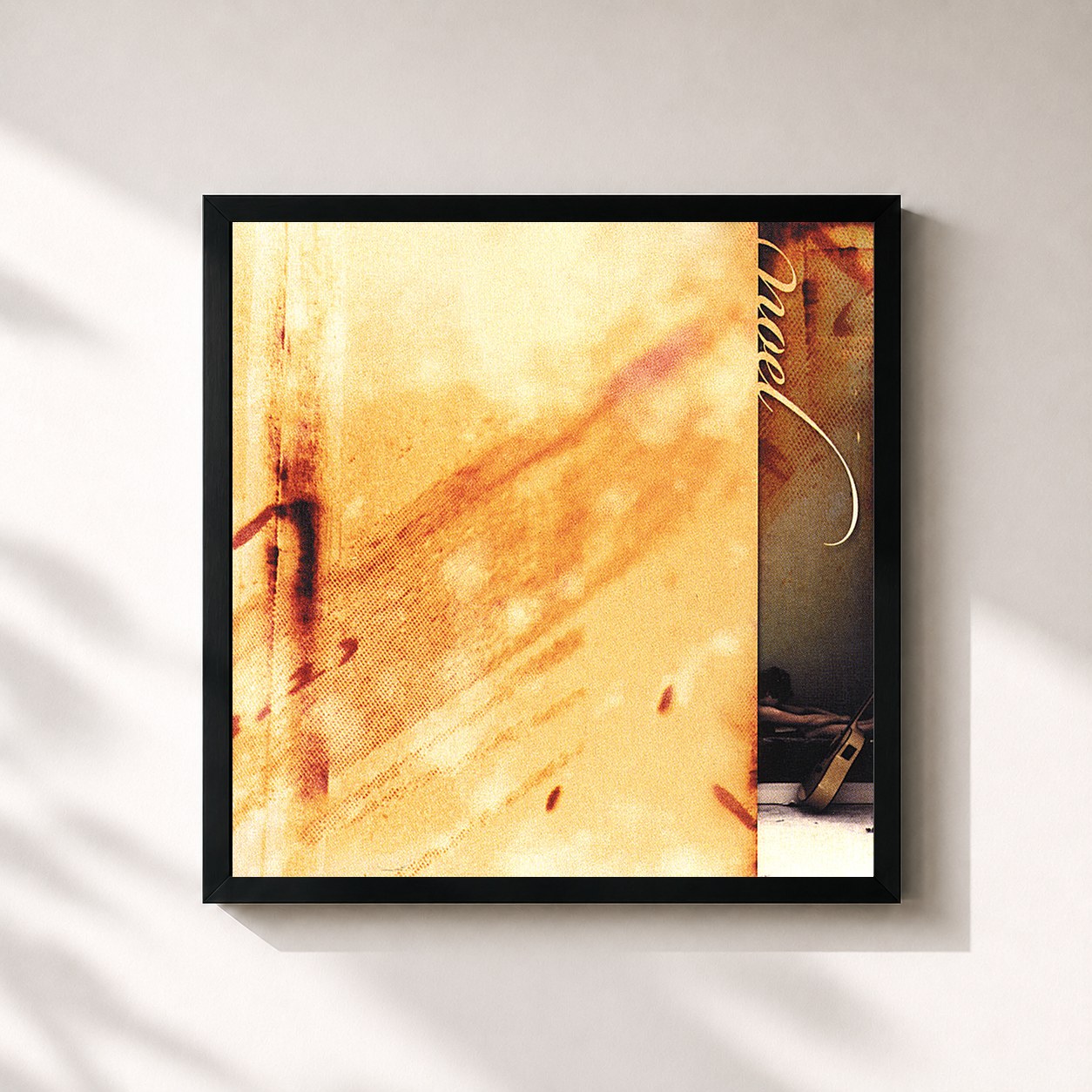 #noir Tableau carré de l'album Unsung Offerings de Noel, cadre noir 32x32 cm