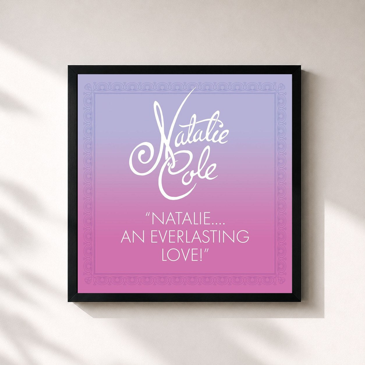 #noir Tableau carré de l'album Natalie….An Everlasting Love! de Natalie Cole, cadre noir 32x32 cm