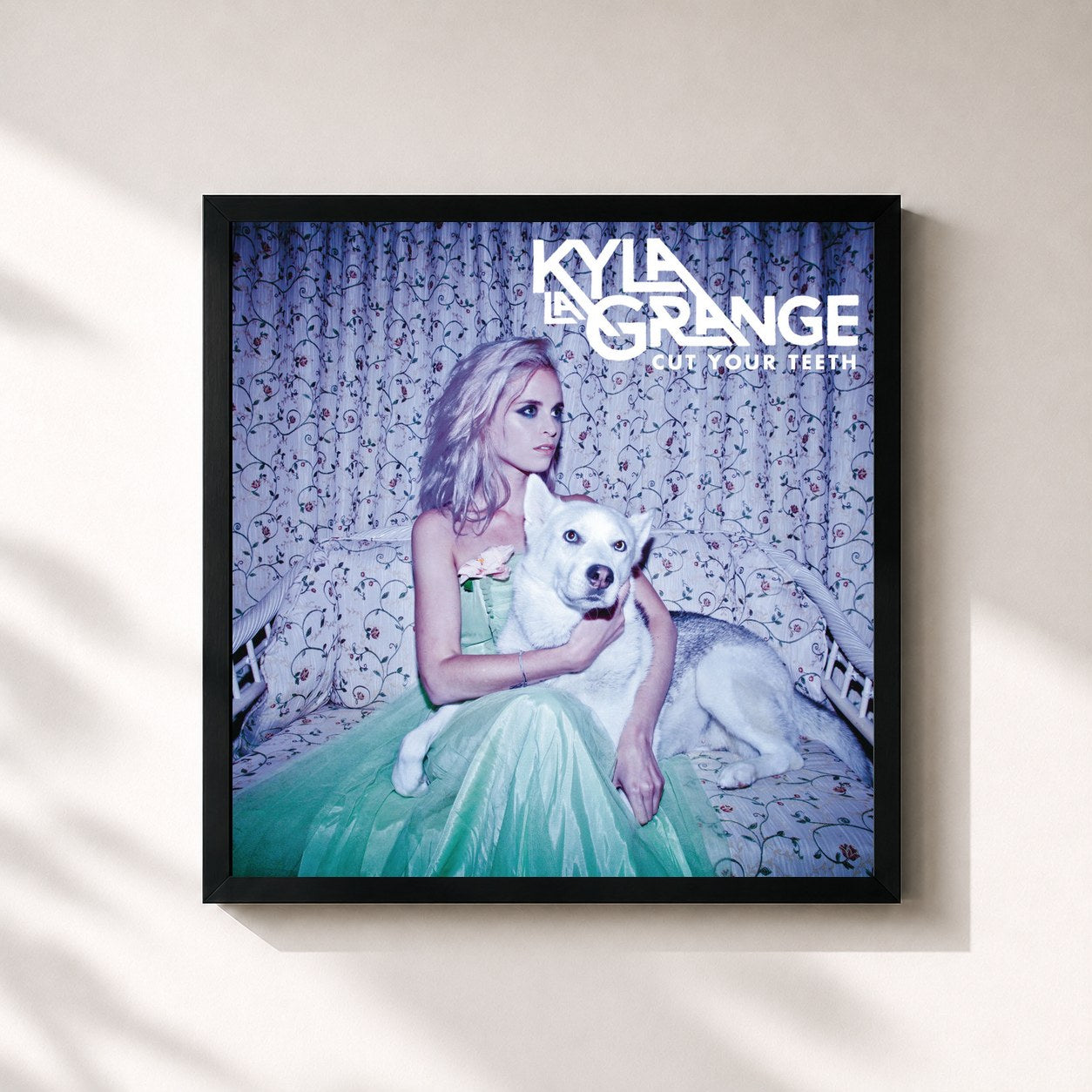 #noir Tableau carré de l'album Cut Your Teeth de Kyla La Grange, cadre noir 32x32 cm