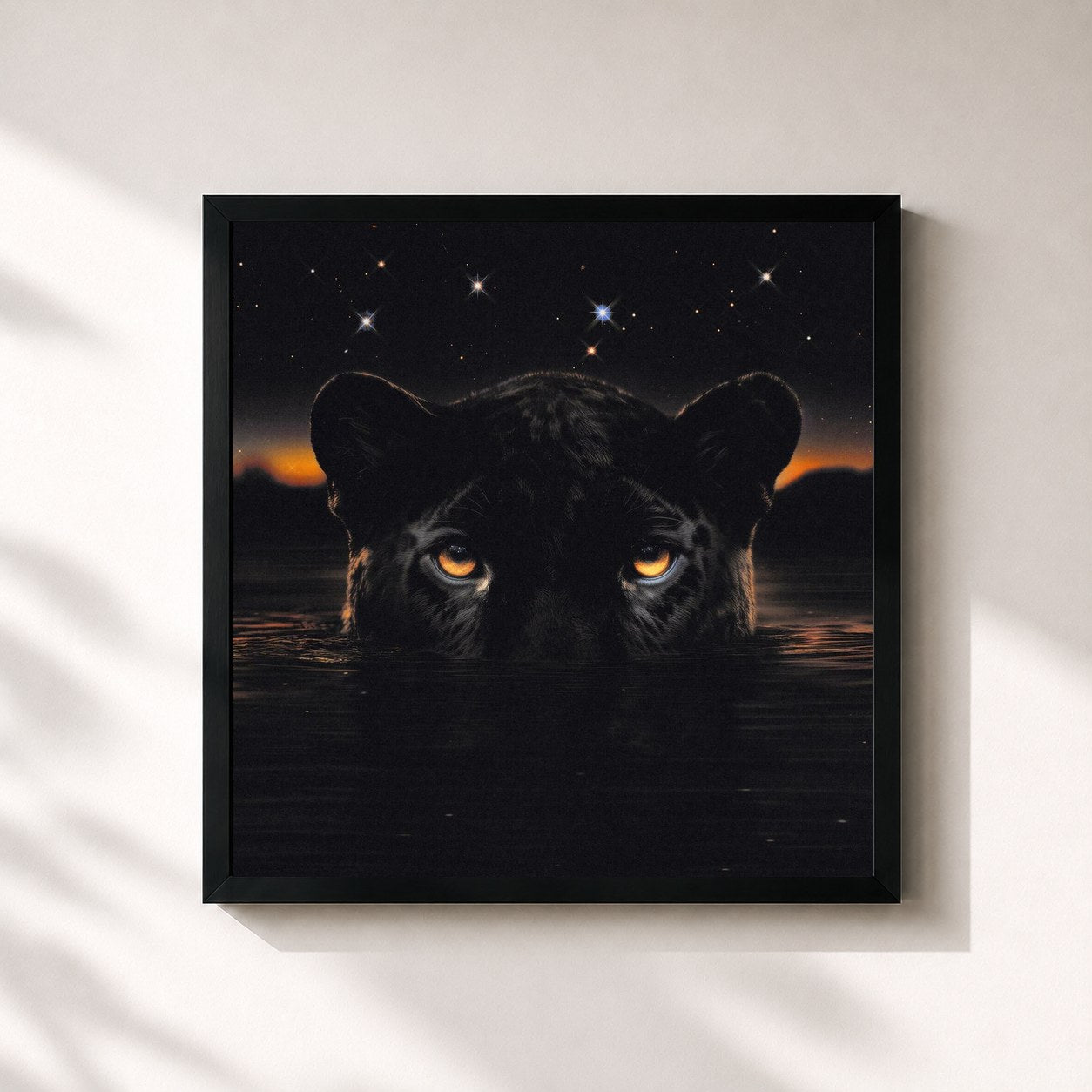 #noir Tableau carré de l'album JAGUAR II : Deluxe de Victoria Monét, cadre noir 32x32 cm