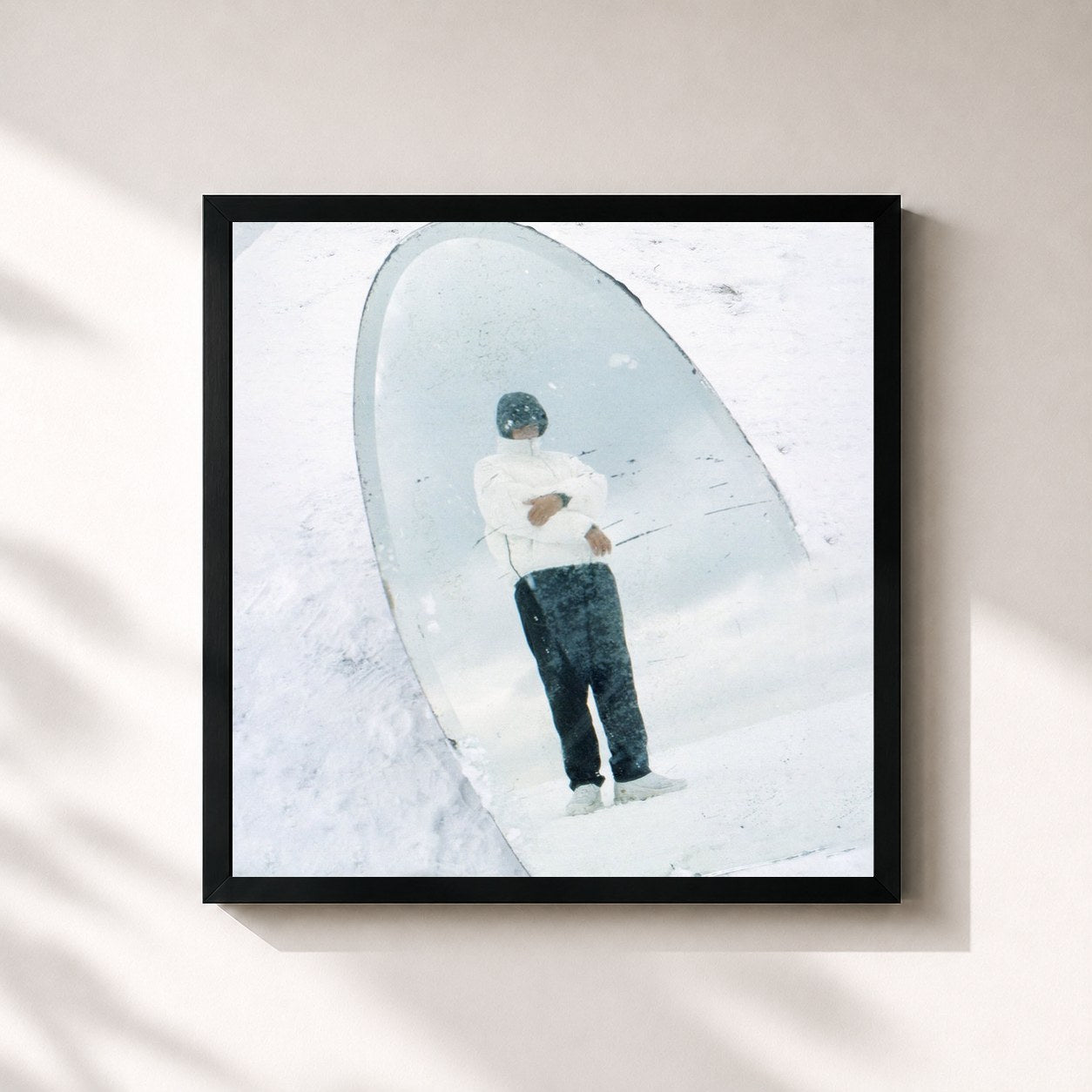#noir Tableau carré de l'album Mirrorz de KazOnDaBeat, cadre noir 32x32 cm