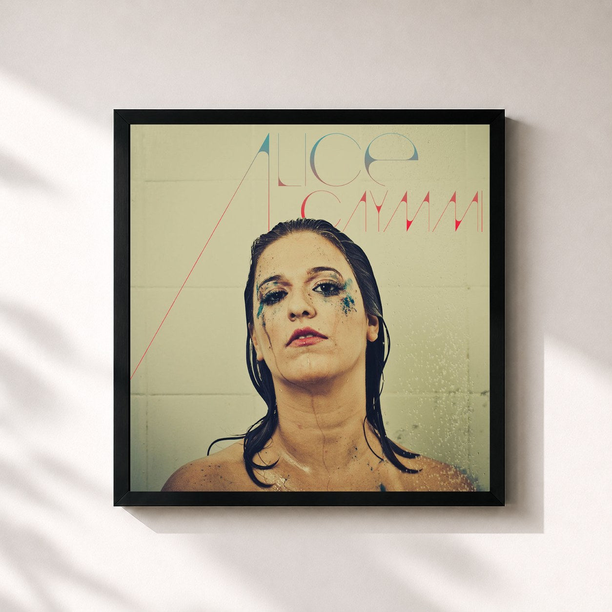 #noir Tableau carré de l'album Alice Caymmi de Alice Caymmi, cadre noir 32x32 cm