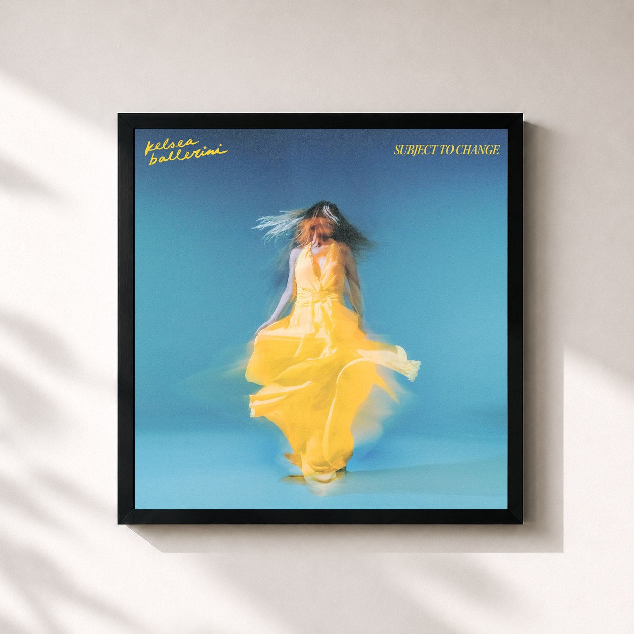 #noir Tableau carré de l'album SUBJECT TO CHANGE de Kelsea Ballerini, cadre noir 32x32 cm