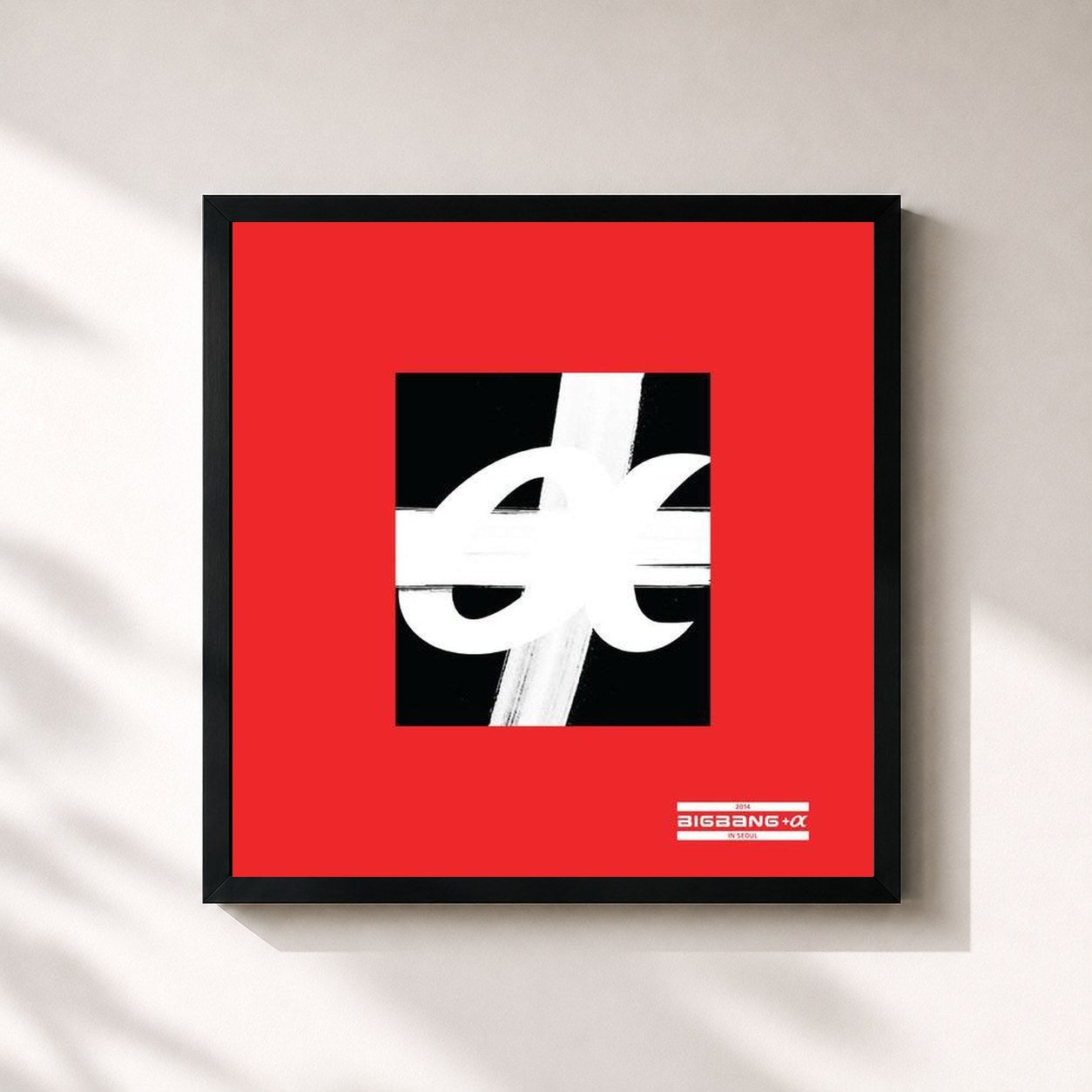 #noir Tableau carré de l'album 2014 BIGBANG +α IN SEOUL de Bigbang, cadre noir 32x32 cm