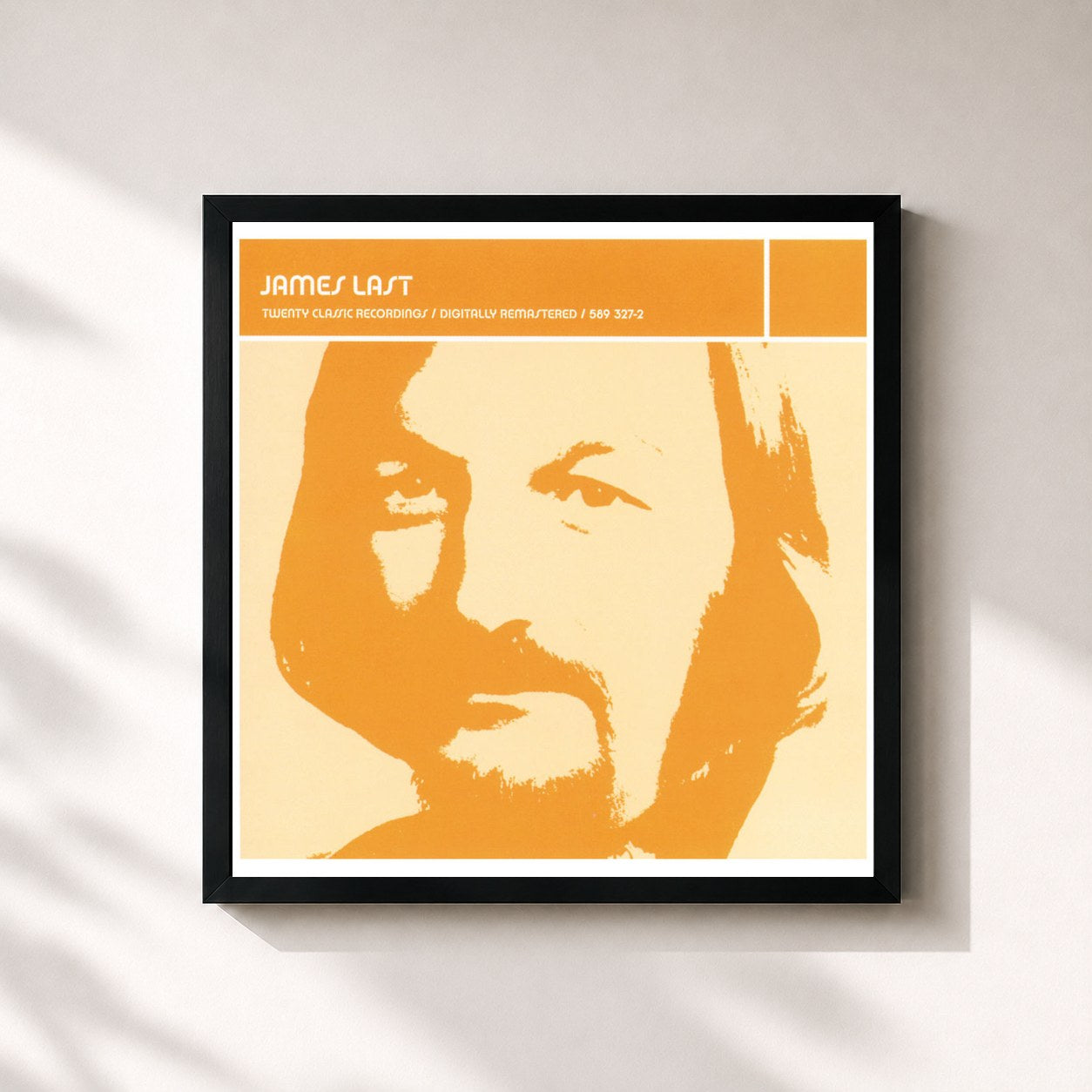#noir Tableau carré de l'album Lounge Legends: James Last de James Last, cadre noir 32x32 cm