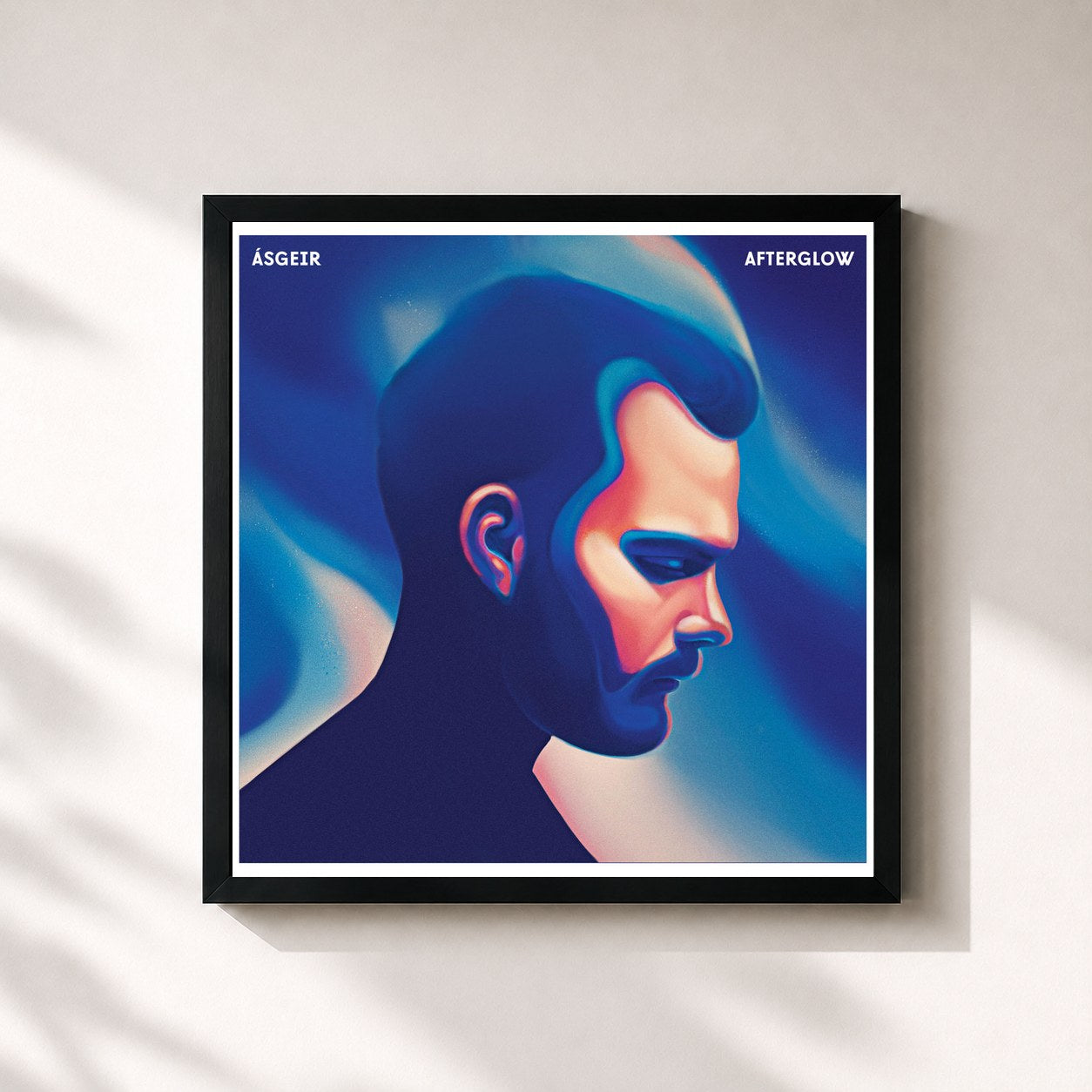 #noir Tableau carré de l'album Afterglow (Deluxe Edition) de Asgeir, cadre noir 32x32 cm
