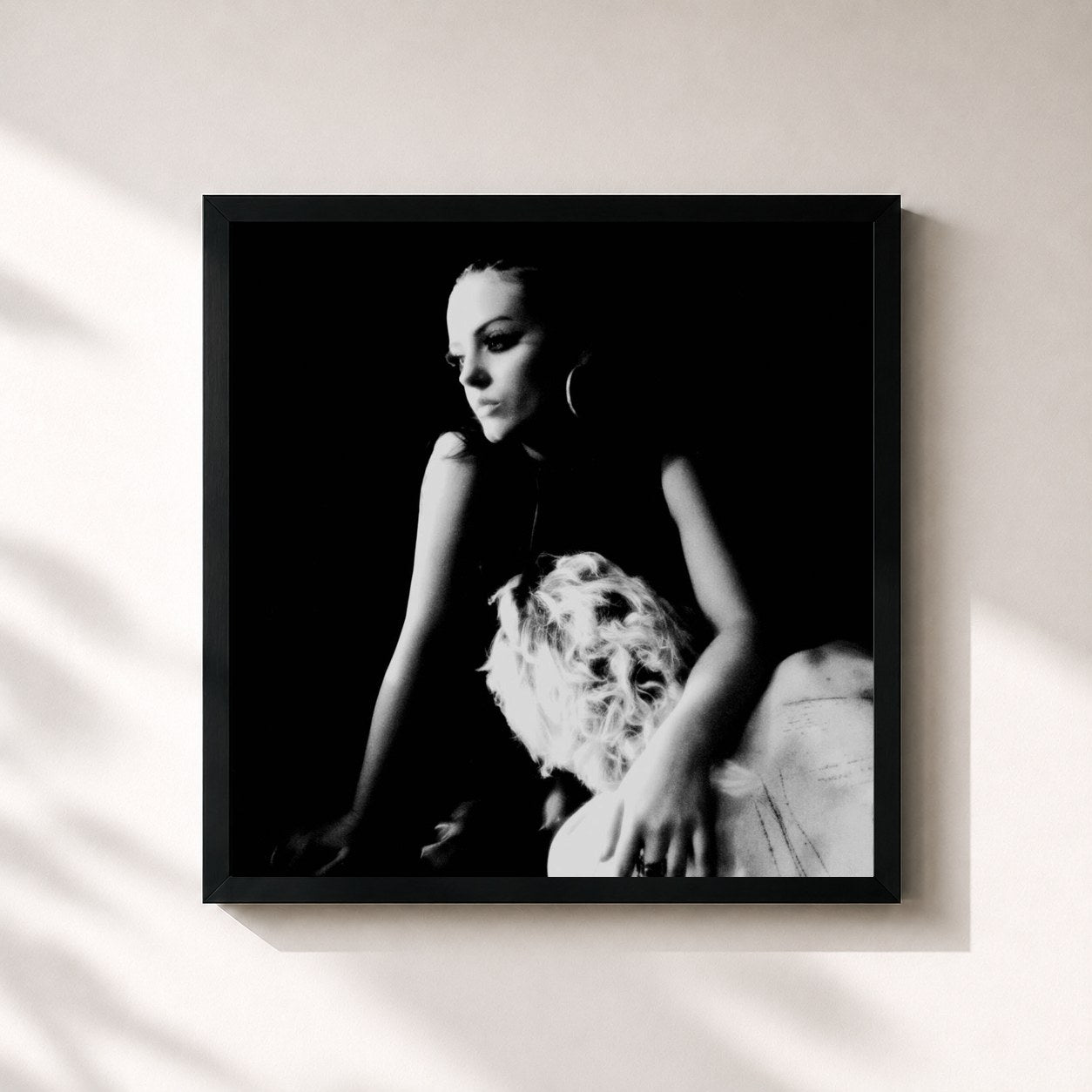 #noir Tableau carré de l'album That Ain't No Man That's The Devil de Jessie Murph, cadre noir 32x32 cm