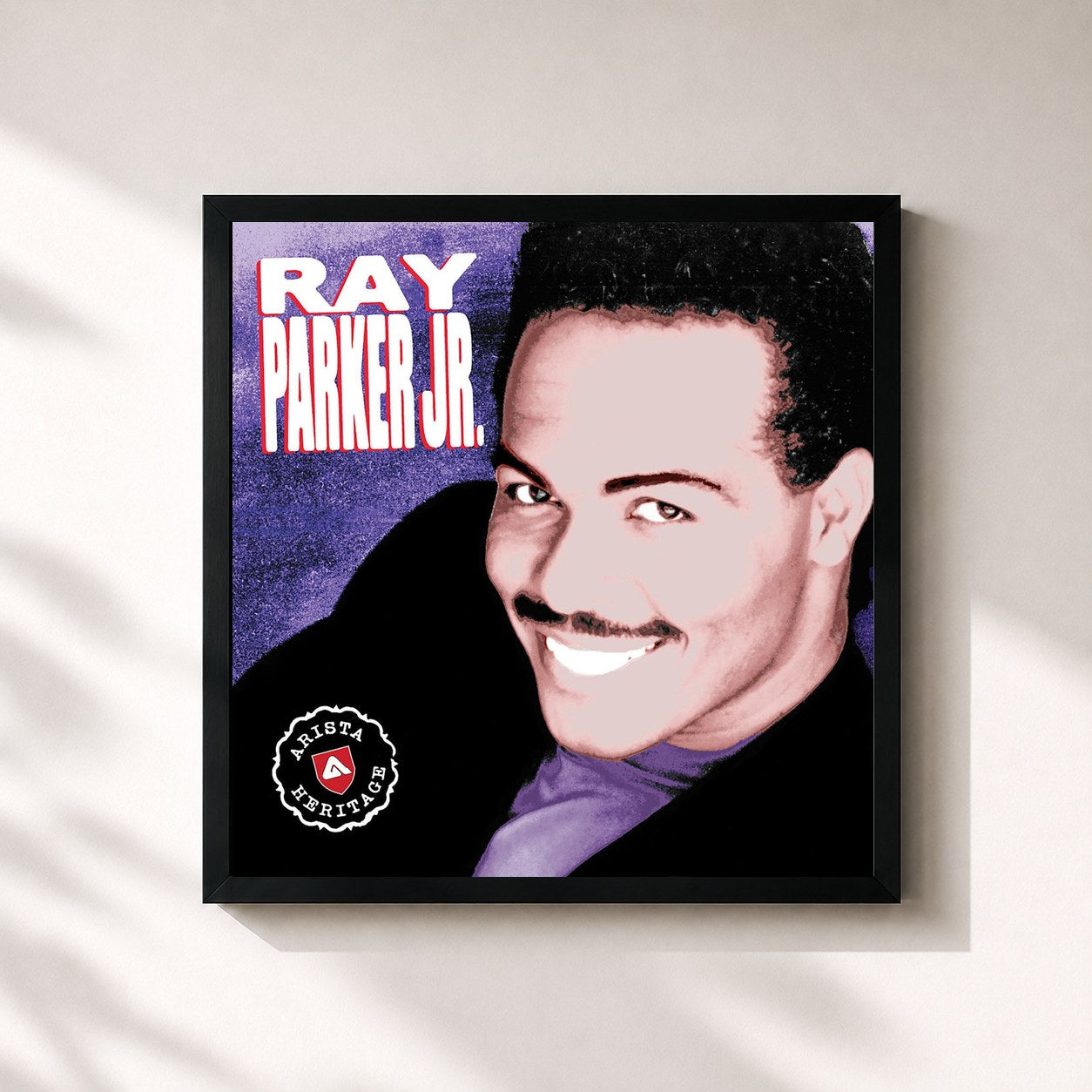 #noir Tableau carré de l'album Arista Heritage Series: Ray Parker de Ray Parker Jr., cadre noir 32x32 cm