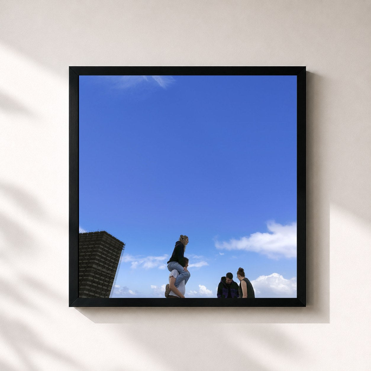 #noir Tableau carré de l'album ten days de Fred again.., cadre noir 32x32 cm