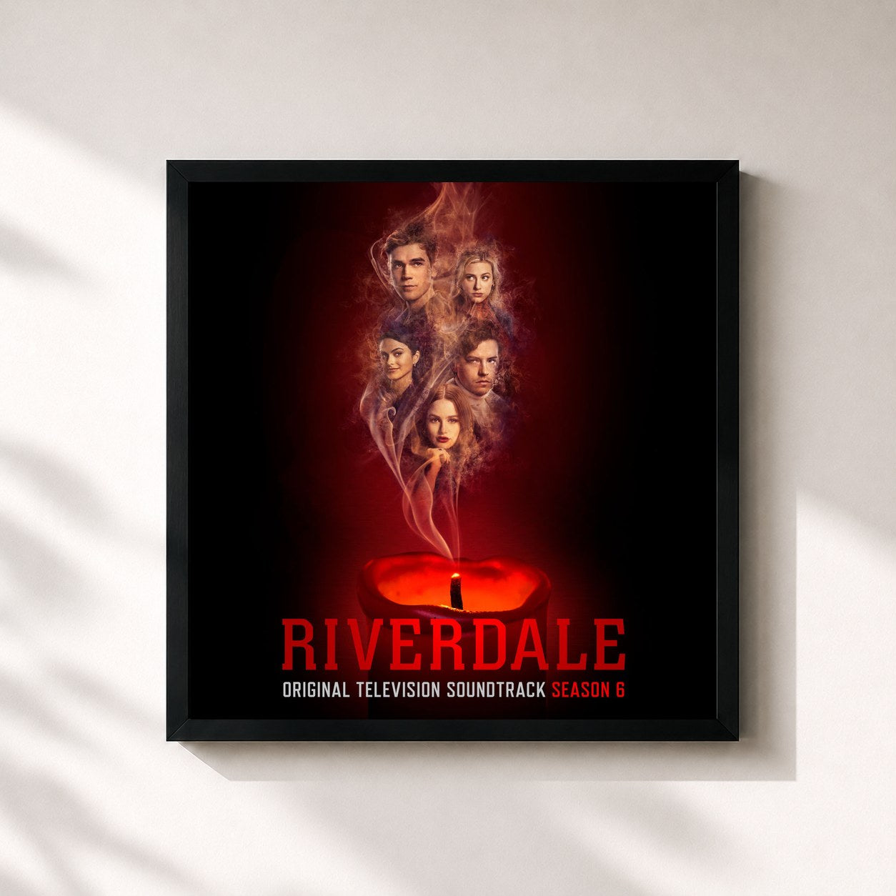 #noir Tableau carré de l'album Riverdale: Season 6 (Original Television Soundtrack) de Riverdale Cast, cadre noir 32x32 cm