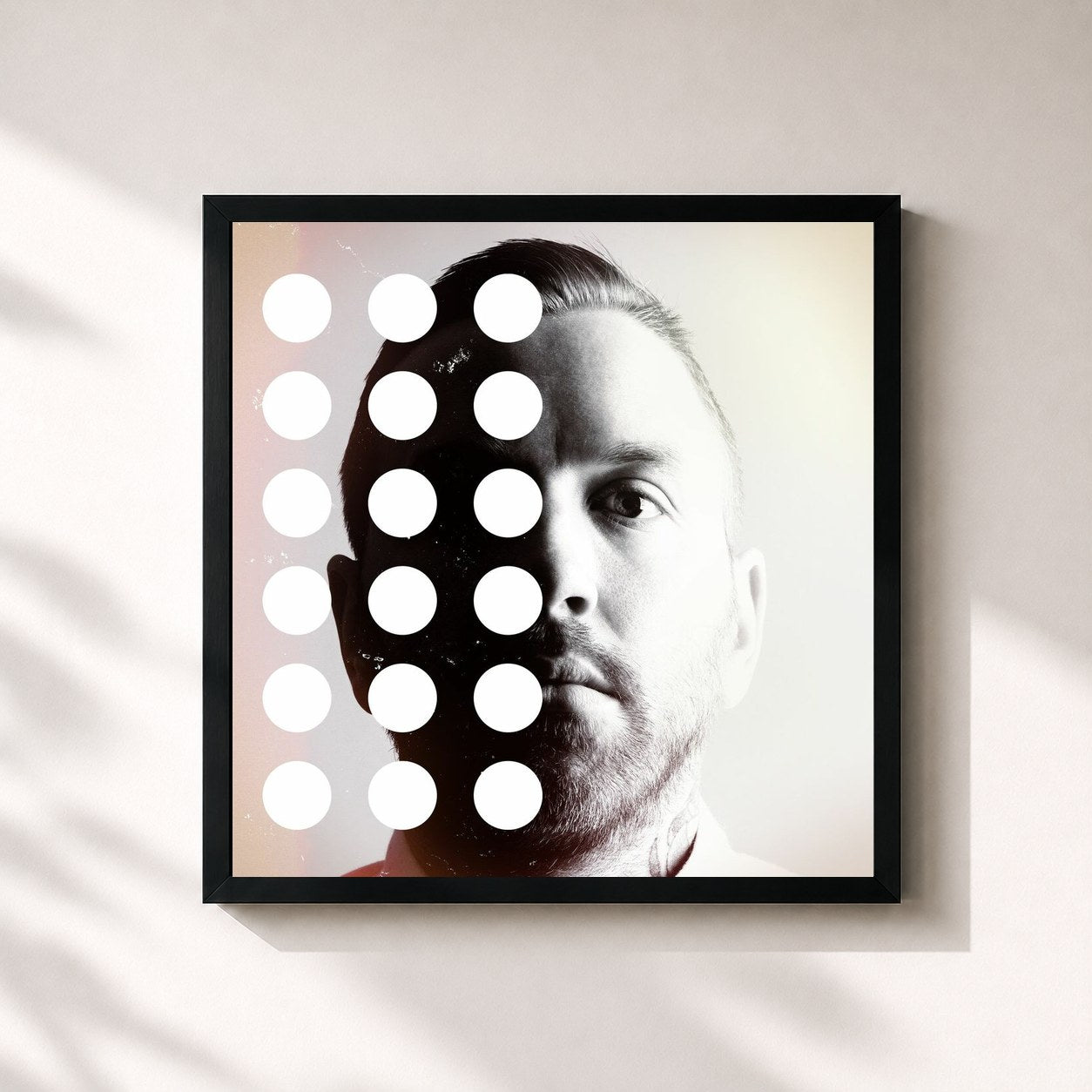 #noir Tableau carré de l'album The Hurry and the Harm de City and Colour, cadre noir 32x32 cm