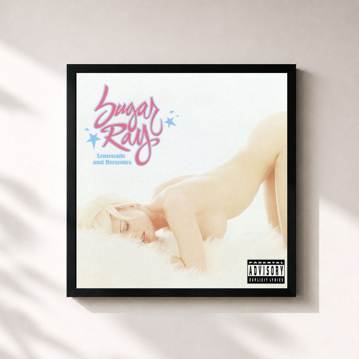 #noir Tableau carré de l'album Lemonade And Brownies de Sugar Ray, cadre noir 32x32 cm