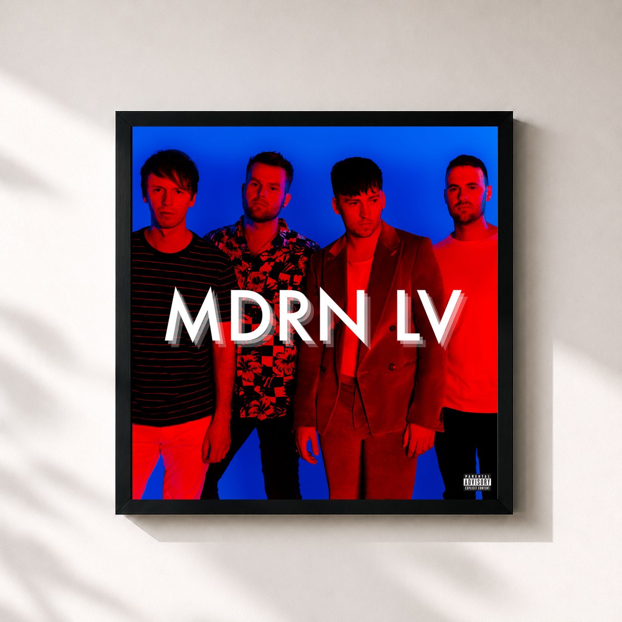 #noir Tableau carré de l'album MDRN LV de Picture This, cadre noir 32x32 cm