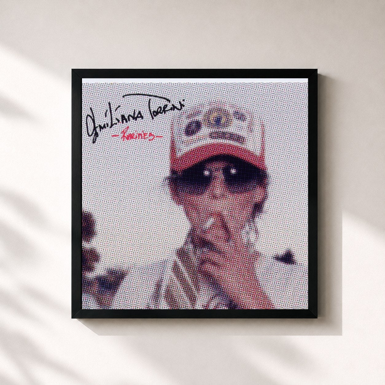 #noir Tableau carré de l'album Rarities (Future Shock Remix) de Emilíana Torrini, cadre noir 32x32 cm