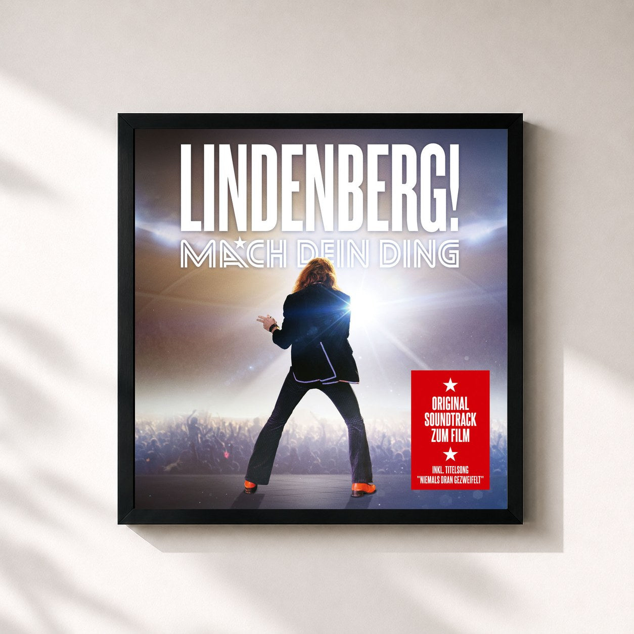 #noir Tableau carré de l'album Lindenberg! Mach Dein Ding (Original Soundtrack) de Udo Lindenberg, cadre noir 32x32 cm