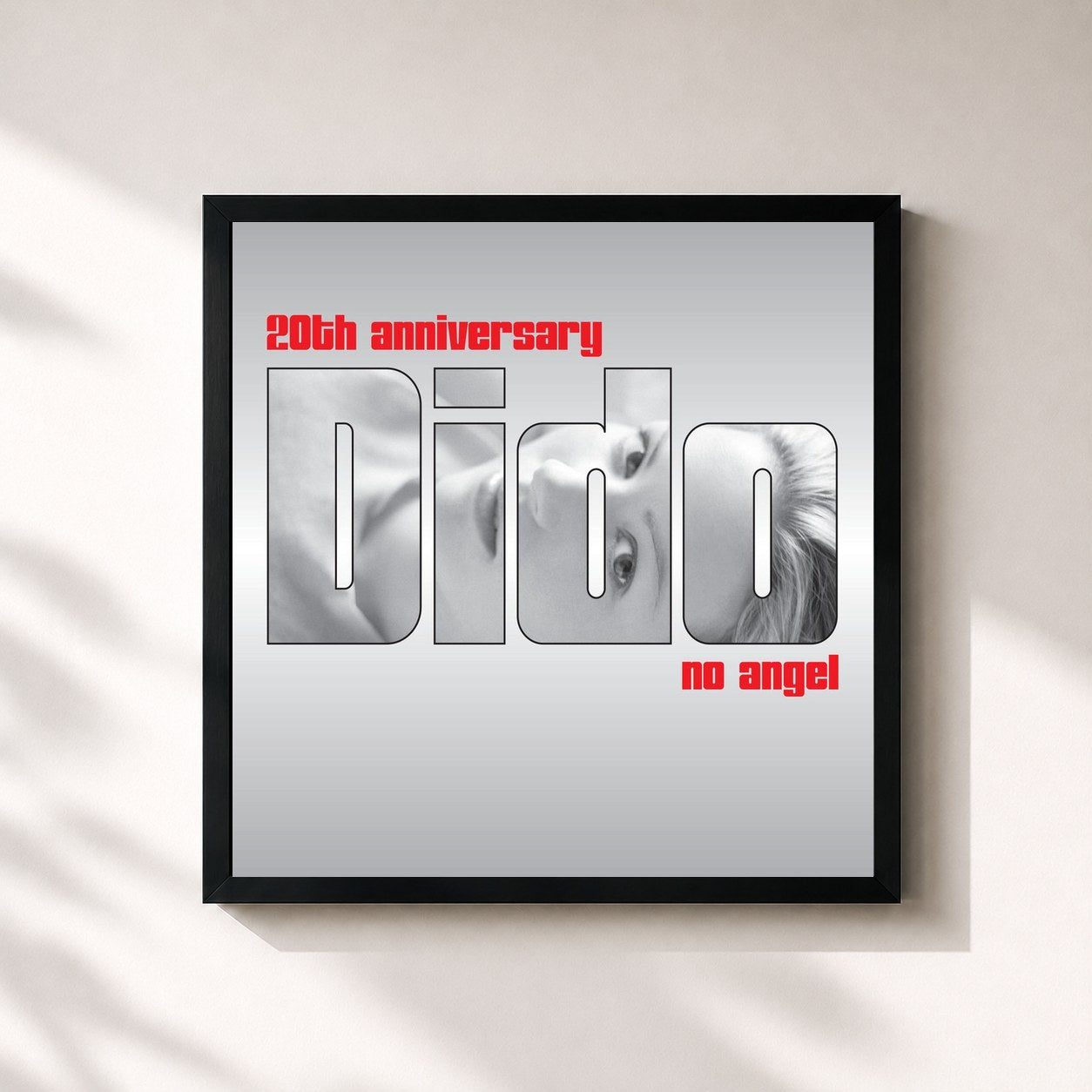 #noir Tableau carré de l'album No Angel (20th Anniversary Remix EP) de Dido, cadre noir 32x32 cm