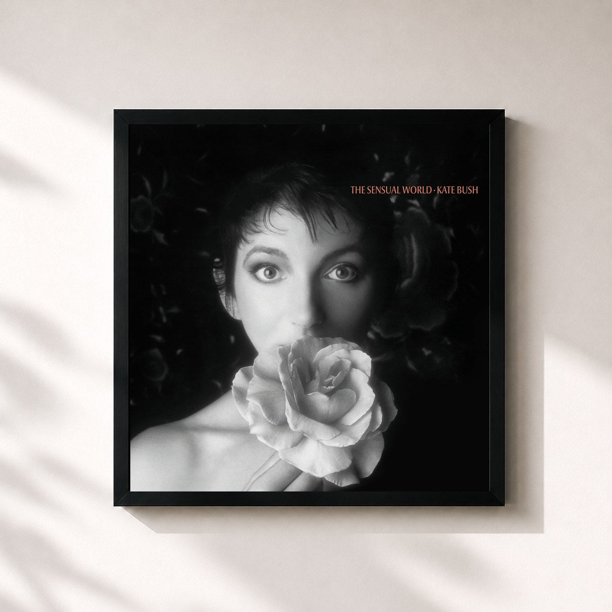 #noir Tableau carré de l'album The Sensual World (2018 Remaster) de Kate Bush, cadre noir 32x32 cm