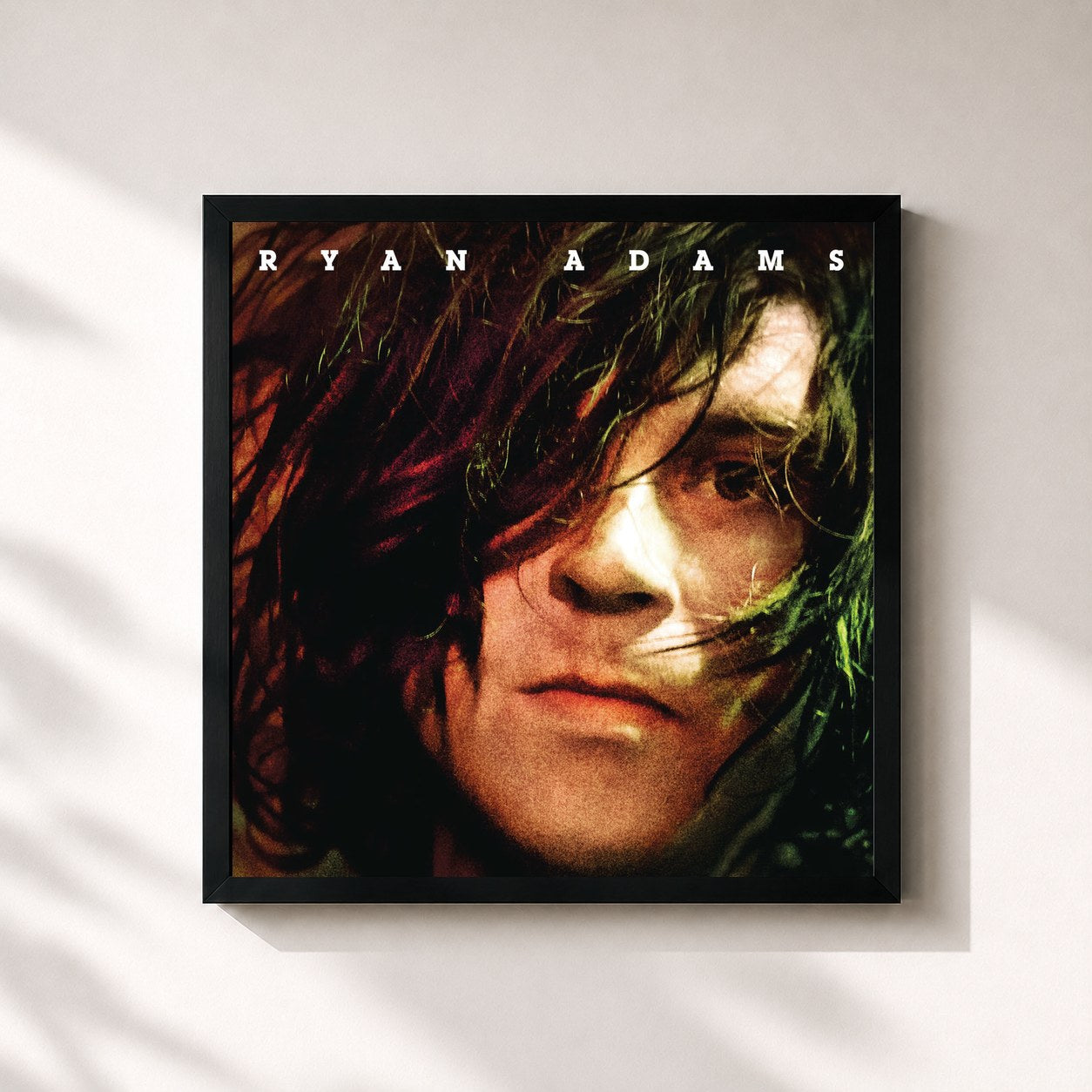 #noir Tableau carré de l'album Ryan Adams de Ryan Adams, cadre noir 32x32 cm