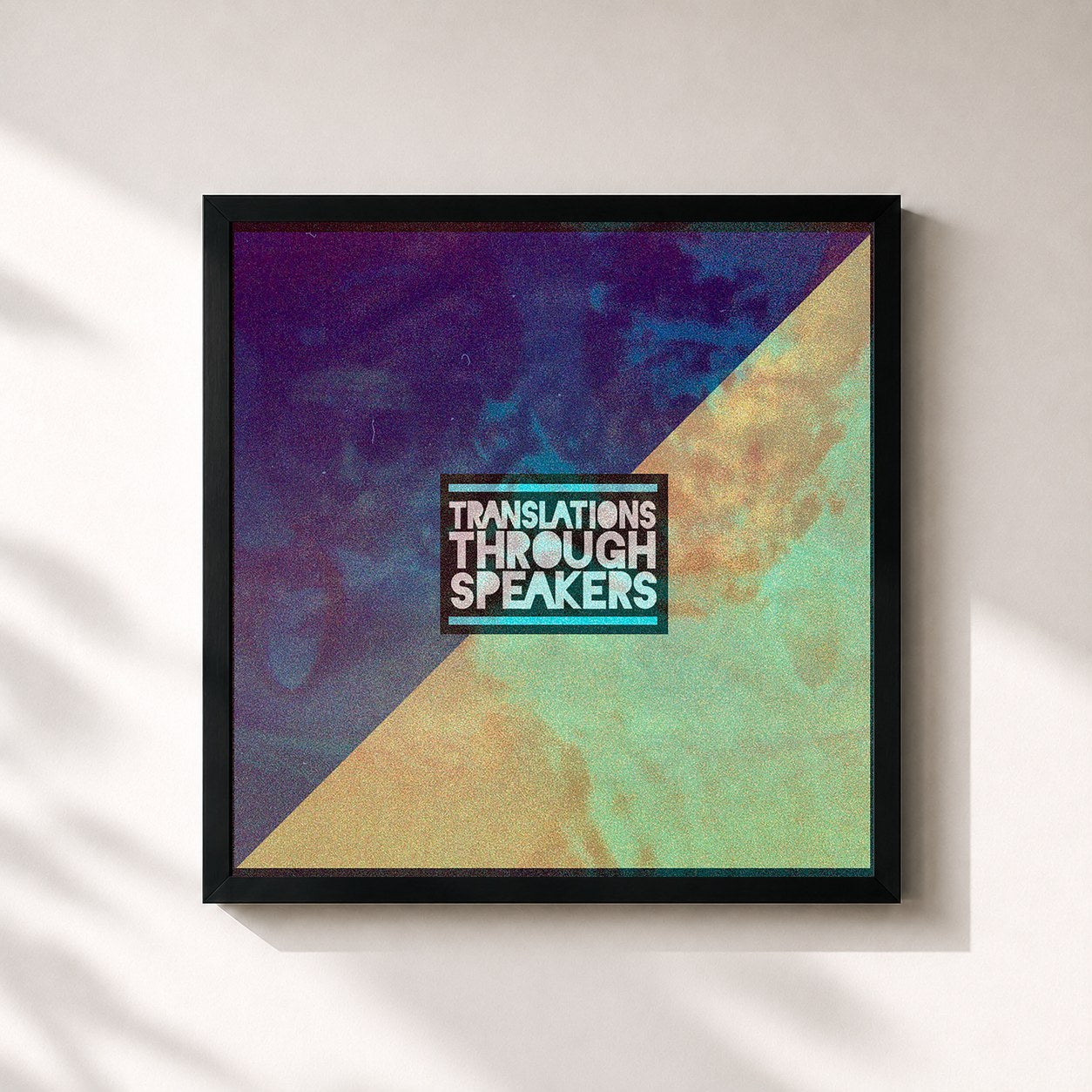 #noir Tableau carré de l'album Translations Through Speakers de Jon Bellion, cadre noir 32x32 cm