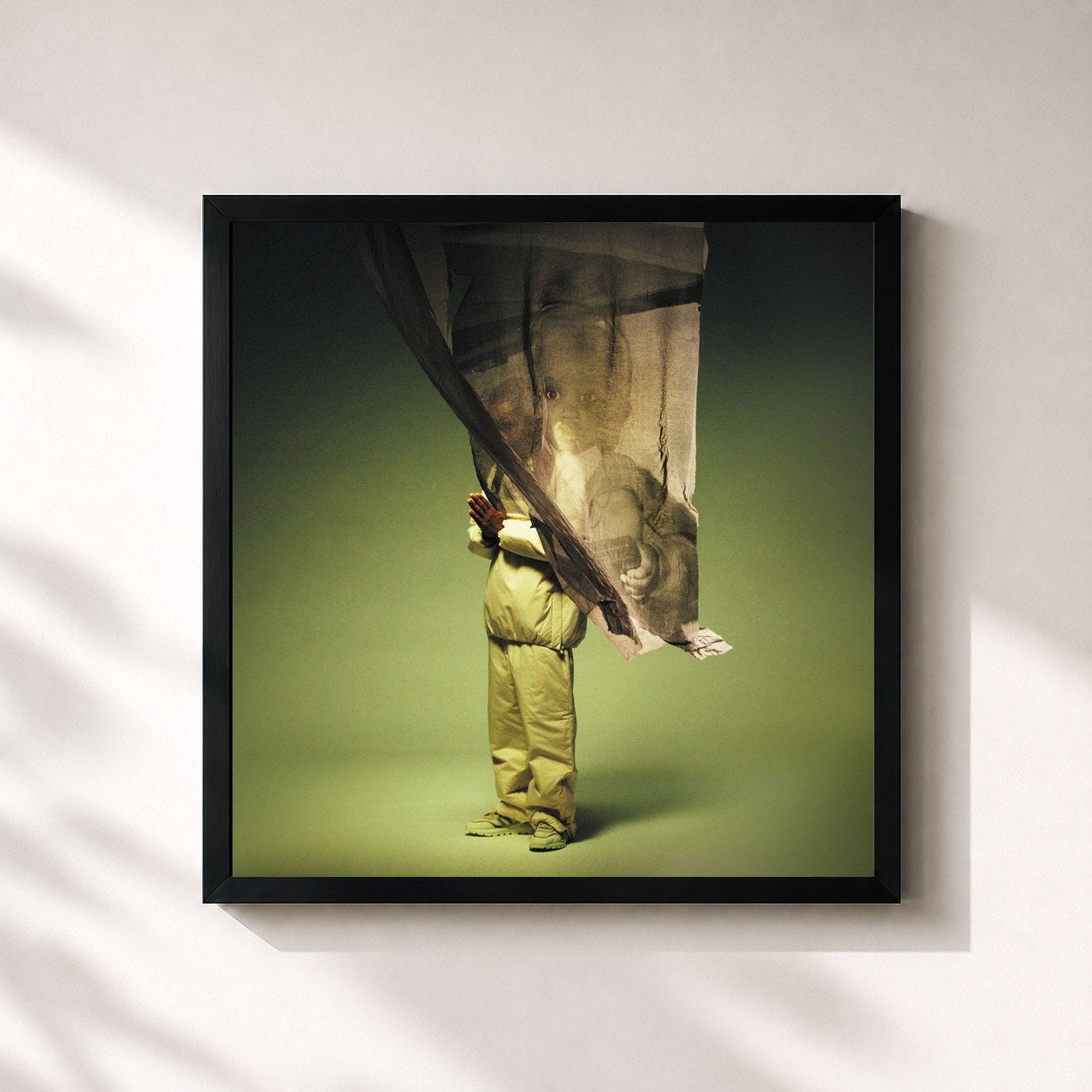 #noir Tableau carré de l'album ANAGENESE de Kobo, cadre noir 32x32 cm