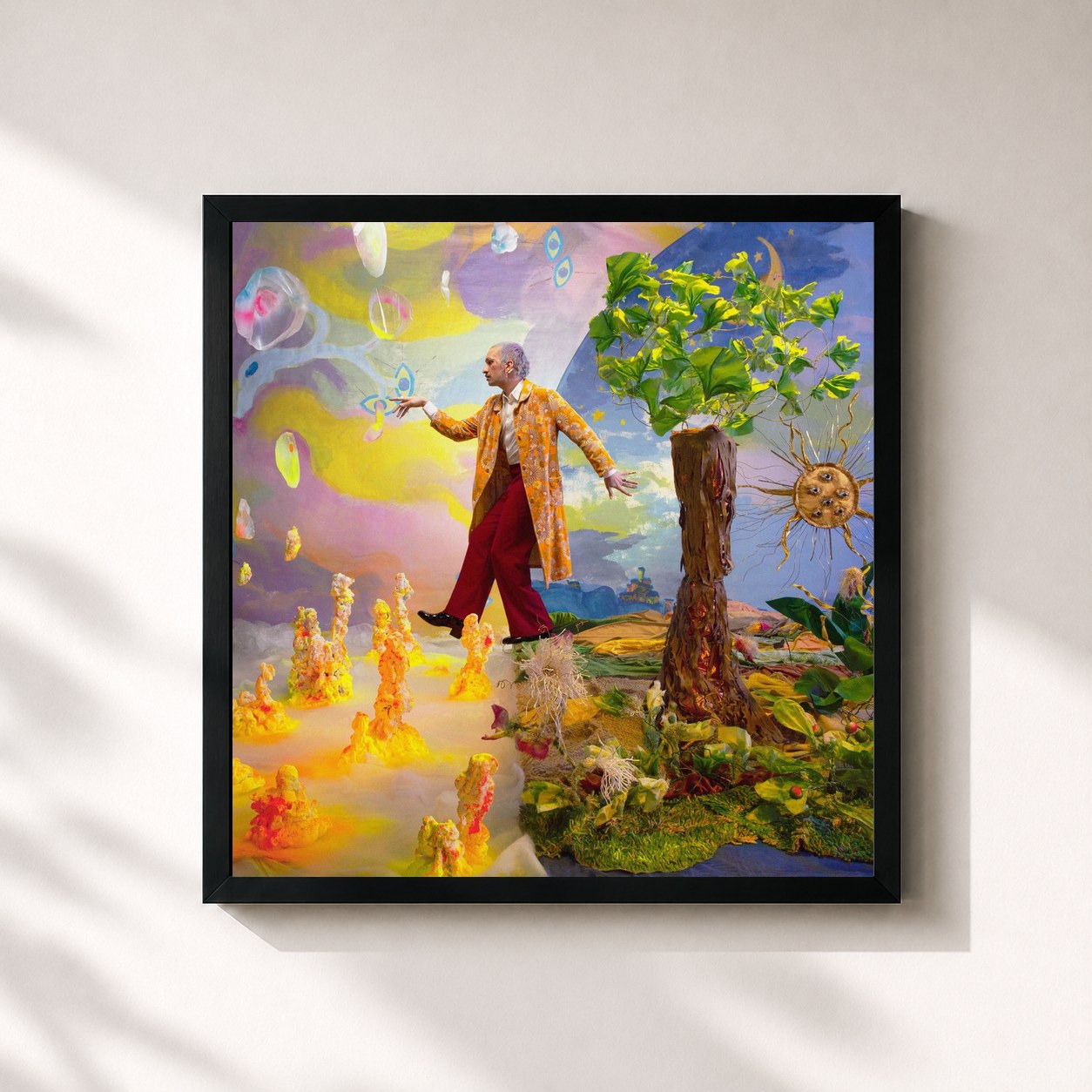 #noir Tableau carré de l'album Magica Musica de Venerus, cadre noir 32x32 cm