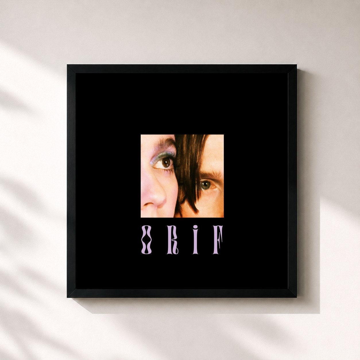 #noir Tableau carré de l'album Open Reduction Internal Fixation de Blue Hawaii, cadre noir 32x32 cm