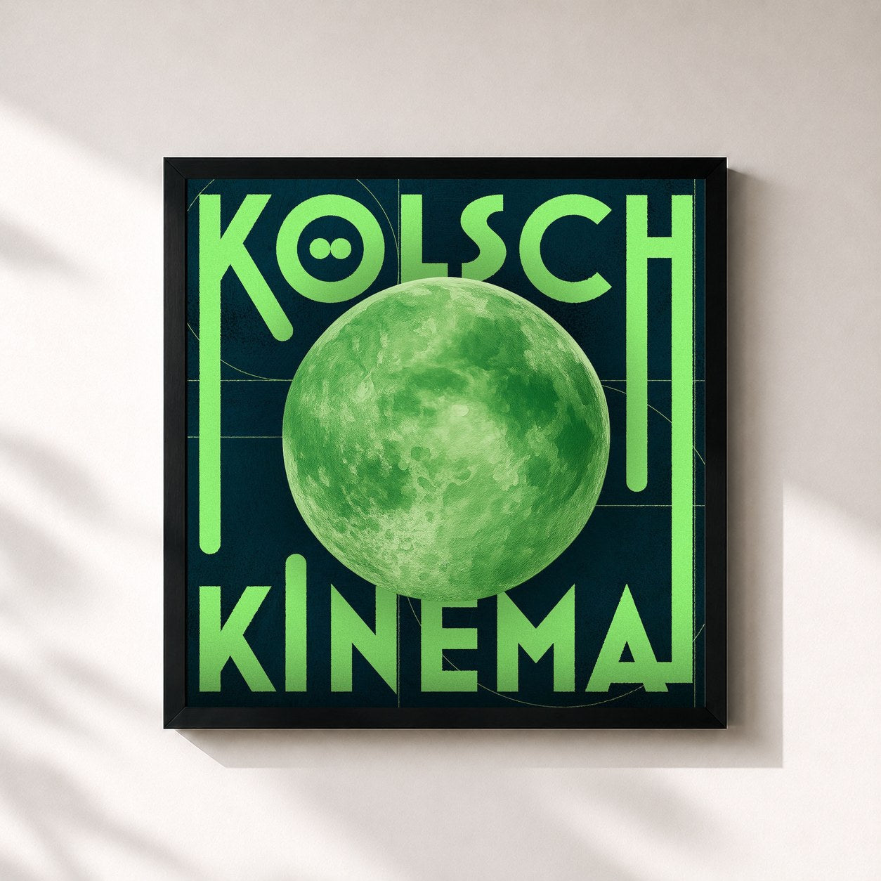 #noir Tableau carré de l'album KINEMA de Kölsch, cadre noir 32x32 cm