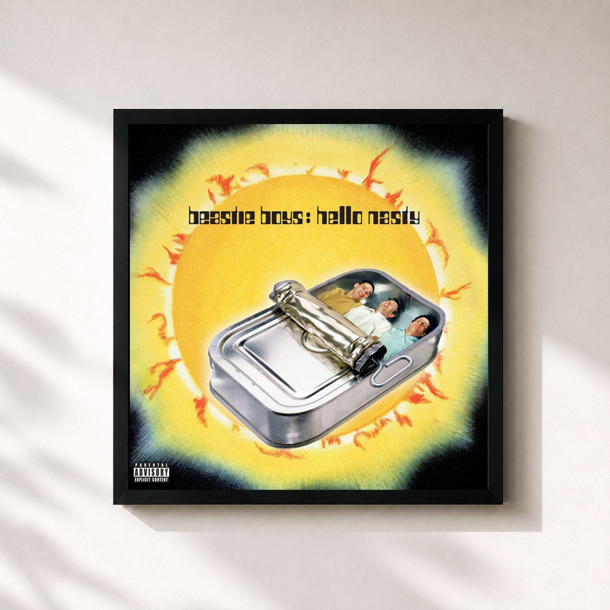 #noir Tableau carré de l'album Hello Nasty (Deluxe Edition/Remastered) de Beastie Boys, cadre noir 32x32 cm