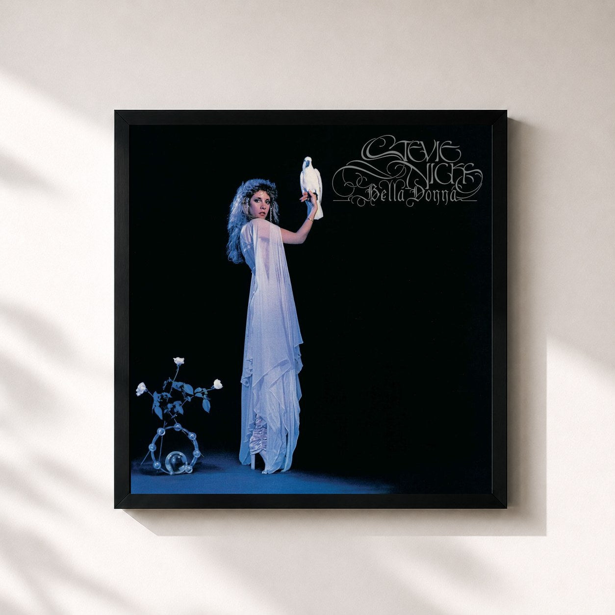 #noir Tableau carré de l'album Bella Donna (Deluxe Edition) de Stevie Nicks, cadre noir 32x32 cm