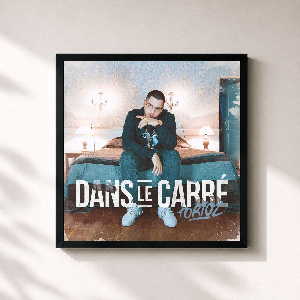 #noir Tableau carré de l'album Dans Le Carré de Karmen, cadre noir 32x32 cm