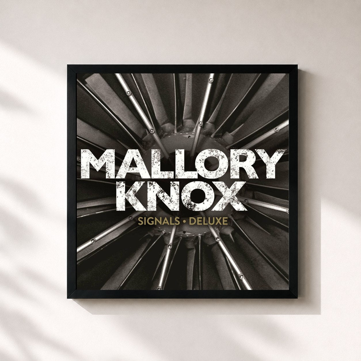 #noir Tableau carré de l'album Signals (Deluxe Edition) de Mallory Knox, cadre noir 32x32 cm
